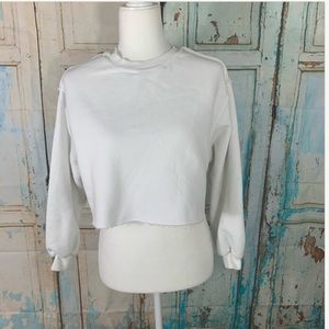 White cropped sweatshirt